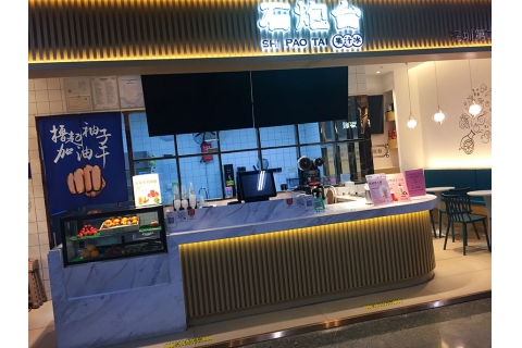 石炮臺(連城新天地店)-甜品店桌椅定制案例